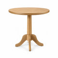 Table de bar ronde 80 cm x 105 cm en bois massif chêne clair pied central à trois branches
